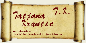 Tatjana Krantić vizit kartica
